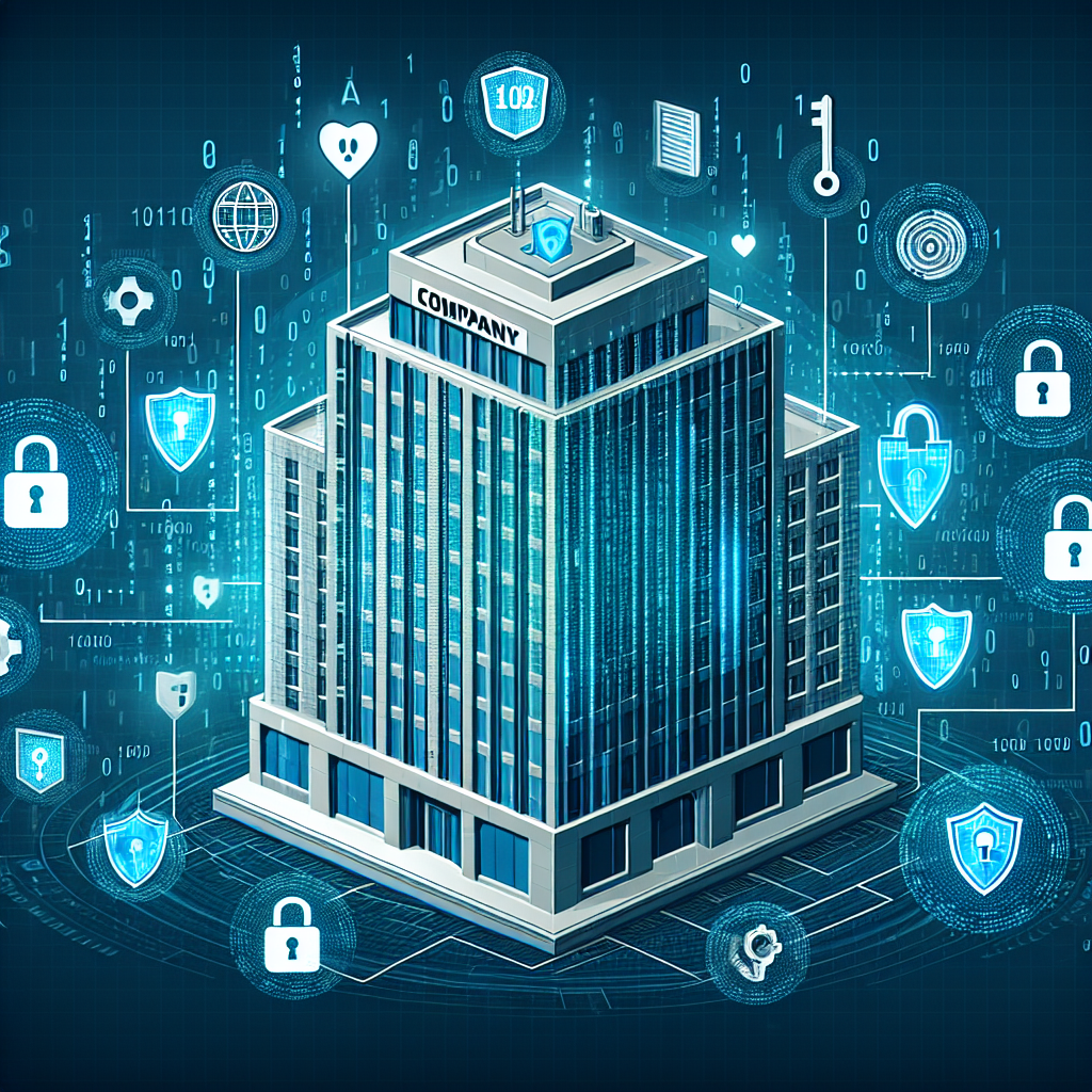 "Ilustração de um computador com cadeado digital, simbolizando a proteção de dados empresariais através de programas de cibersegurança, em um artigo sobre como proteger os dados da sua empresa."